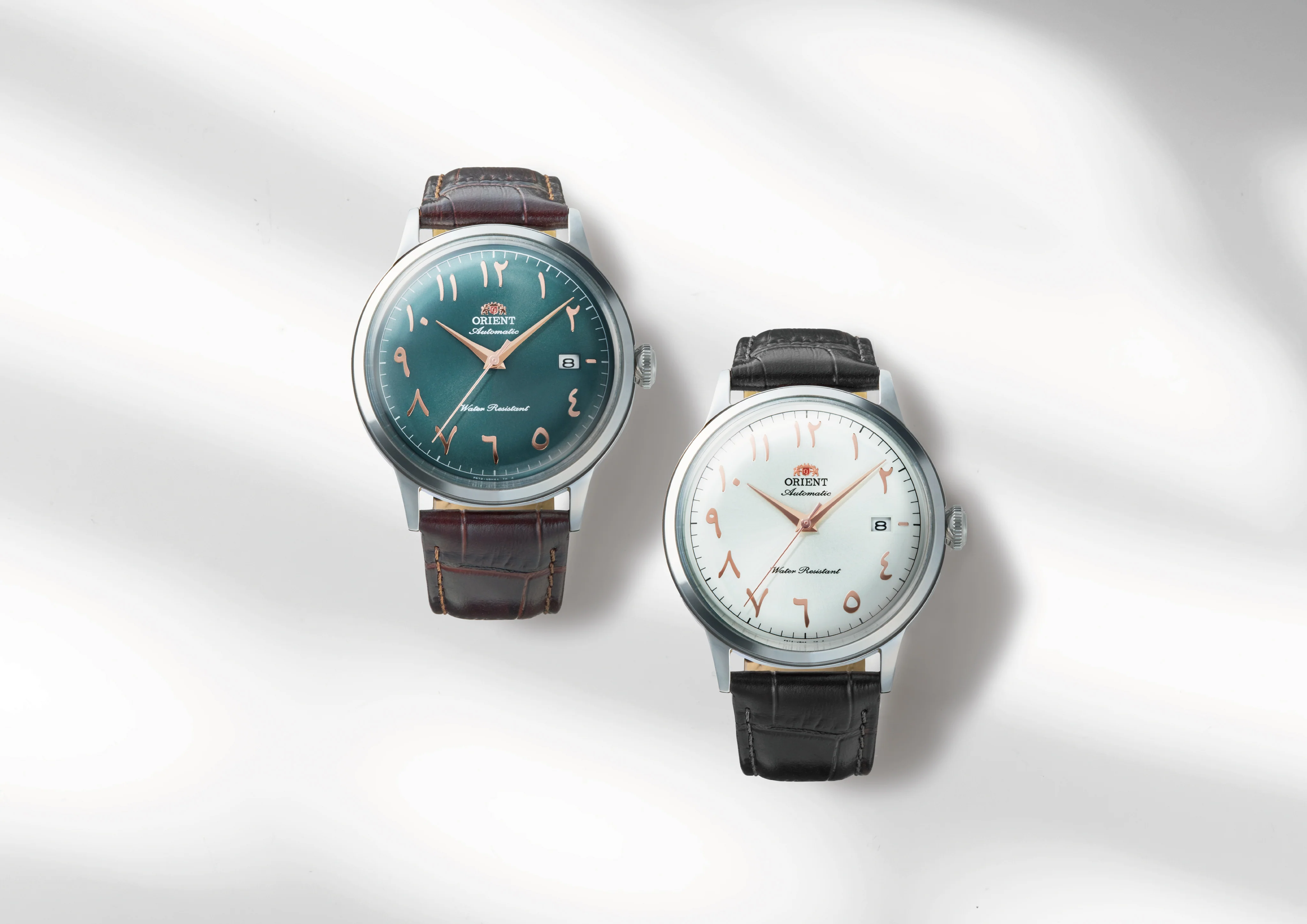 Orient Bambino RA-AC0038S Arabic White Dial Leather Strap Watch - 40.5mm - Image 5